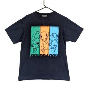 Nintendo Pokemon Center Starter Medium T-Shirt Charmander Squirtle Bulbasaur